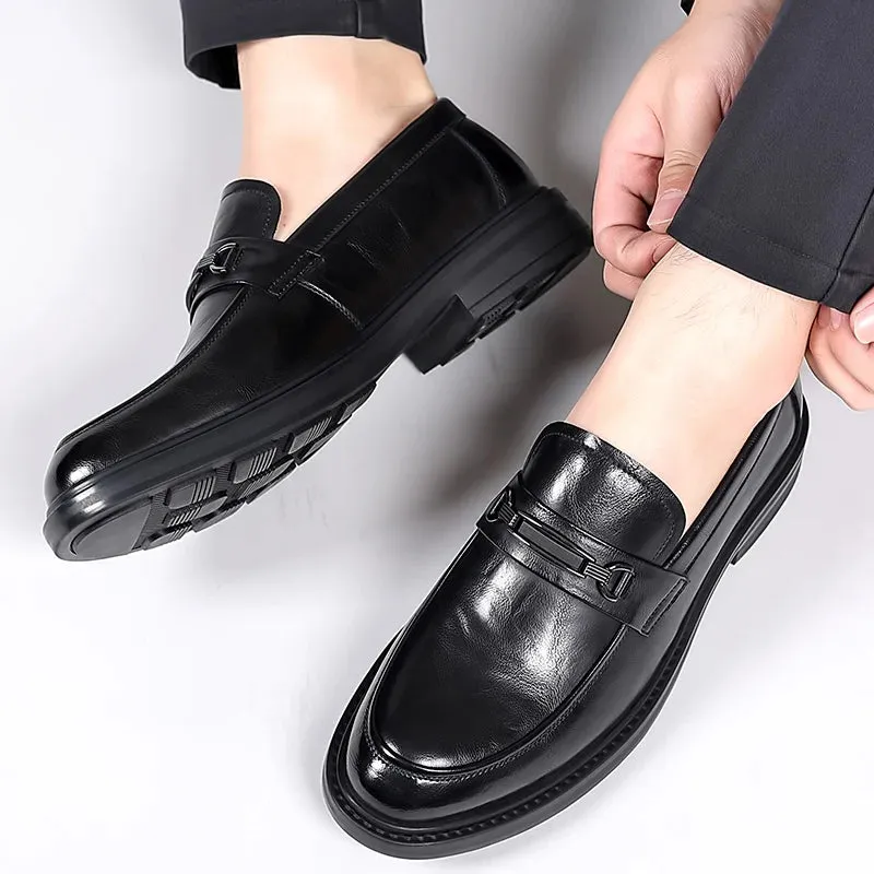 Aidase Luxury Brand Leather Men Shoes for Wedding Formal Oxfords Business Casual Office Work Shoes Men Classic Men's Pointy Dress Shoes