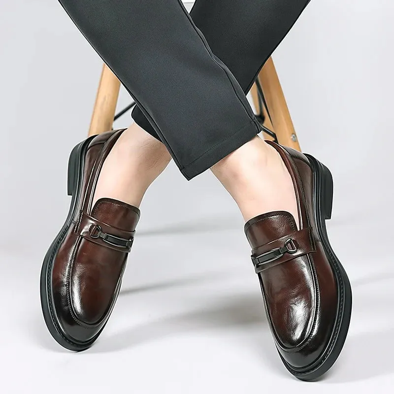 Aidase Luxury Brand Leather Men Shoes for Wedding Formal Oxfords Business Casual Office Work Shoes Men Classic Men's Pointy Dress Shoes