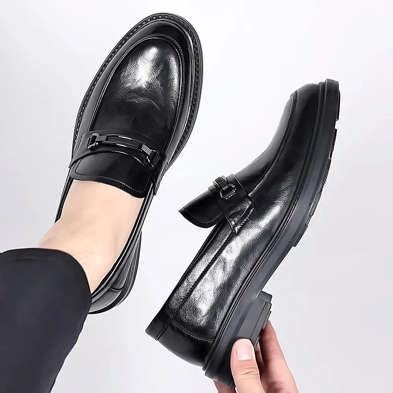 Aidase Luxury Brand Leather Men Shoes for Wedding Formal Oxfords Business Casual Office Work Shoes Men Classic Men's Pointy Dress Shoes