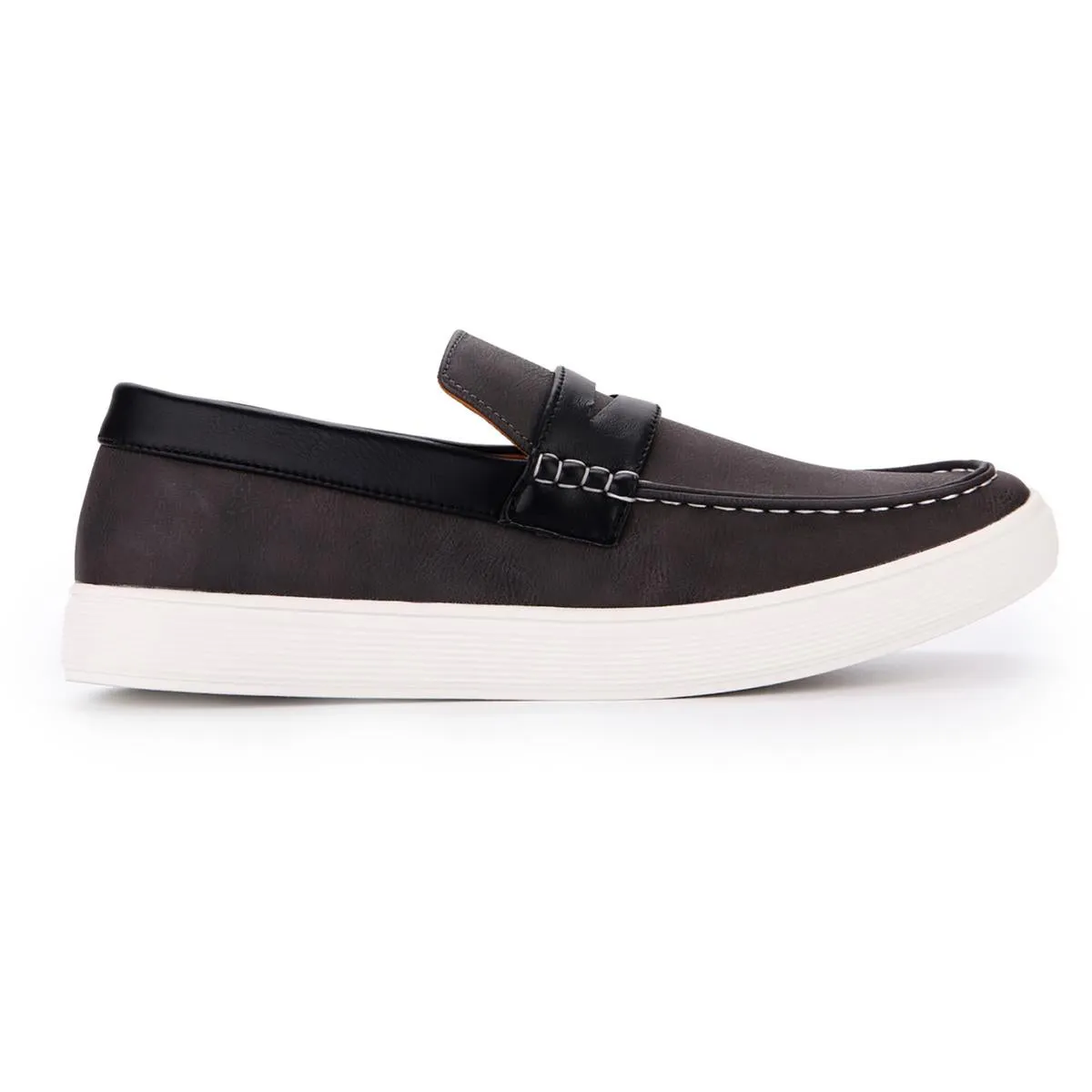 Aston Marc Mens Faux Leather Slip-On Loafers