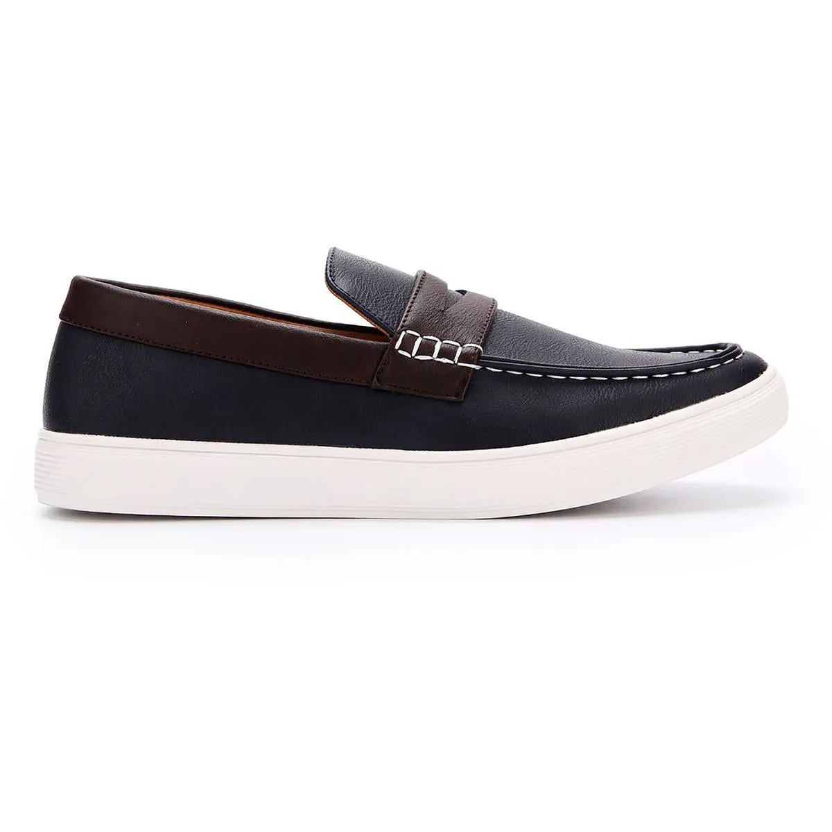 Aston Marc Mens Faux Leather Slip-On Loafers