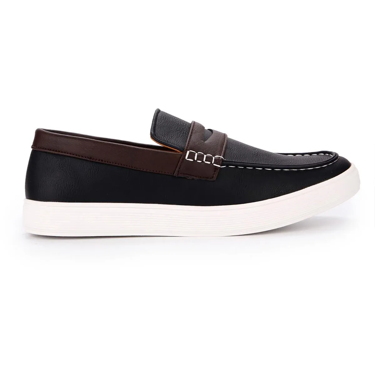 Aston Marc Mens Faux Leather Slip-On Loafers