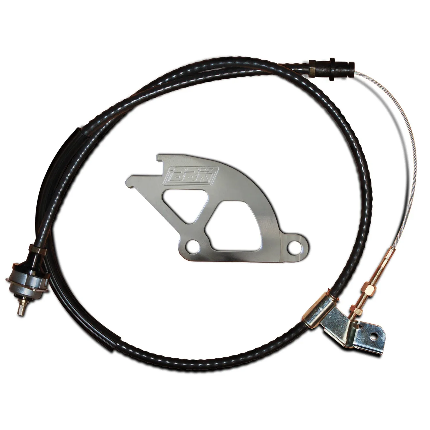 BBK Performance Parts 1505 1979-1995 MUSTANG HEAVY DUTY ADJUSTABLE CLUTCH CABLE & QUADRANT KIT