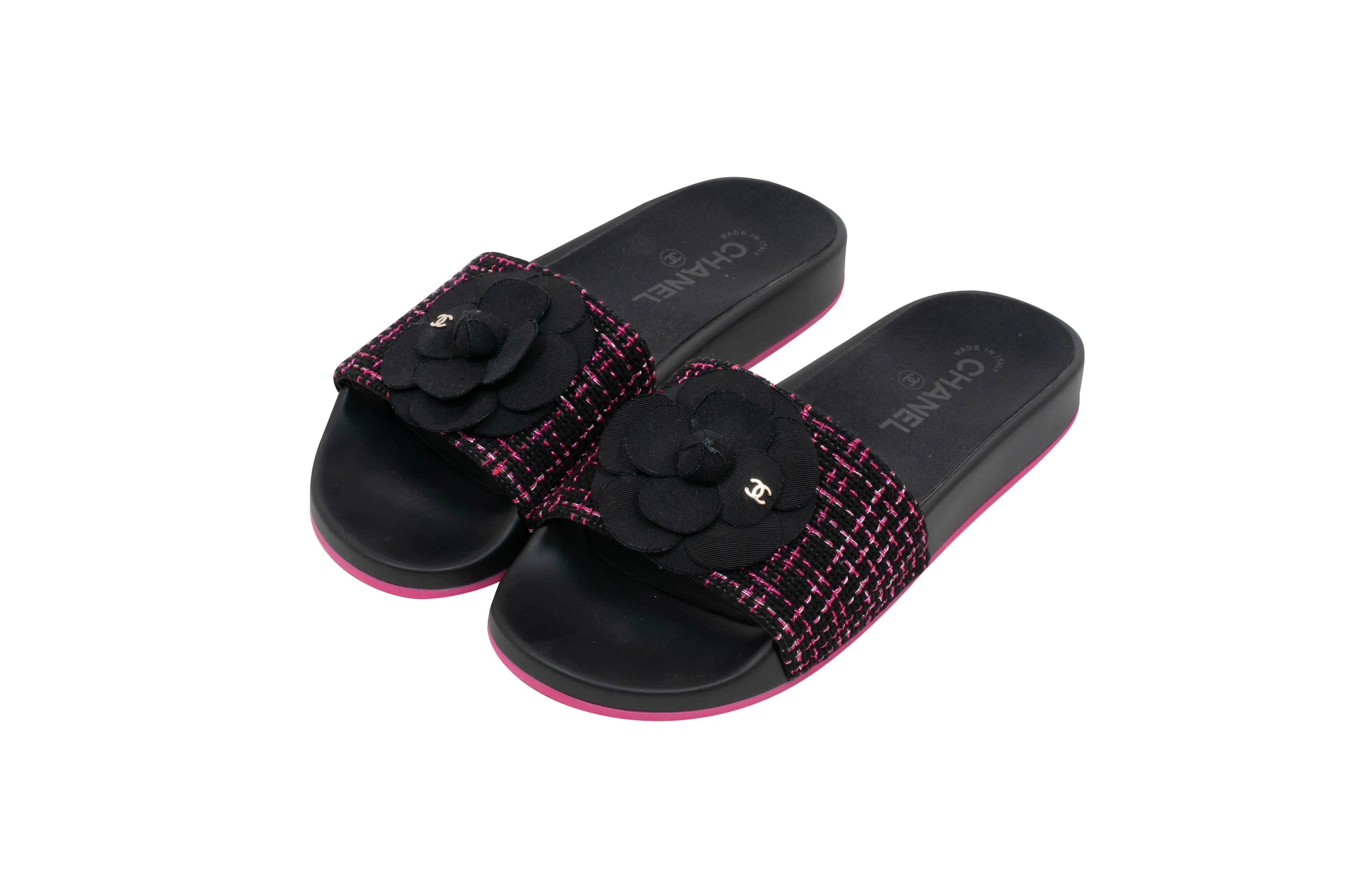 Black Pink Mules