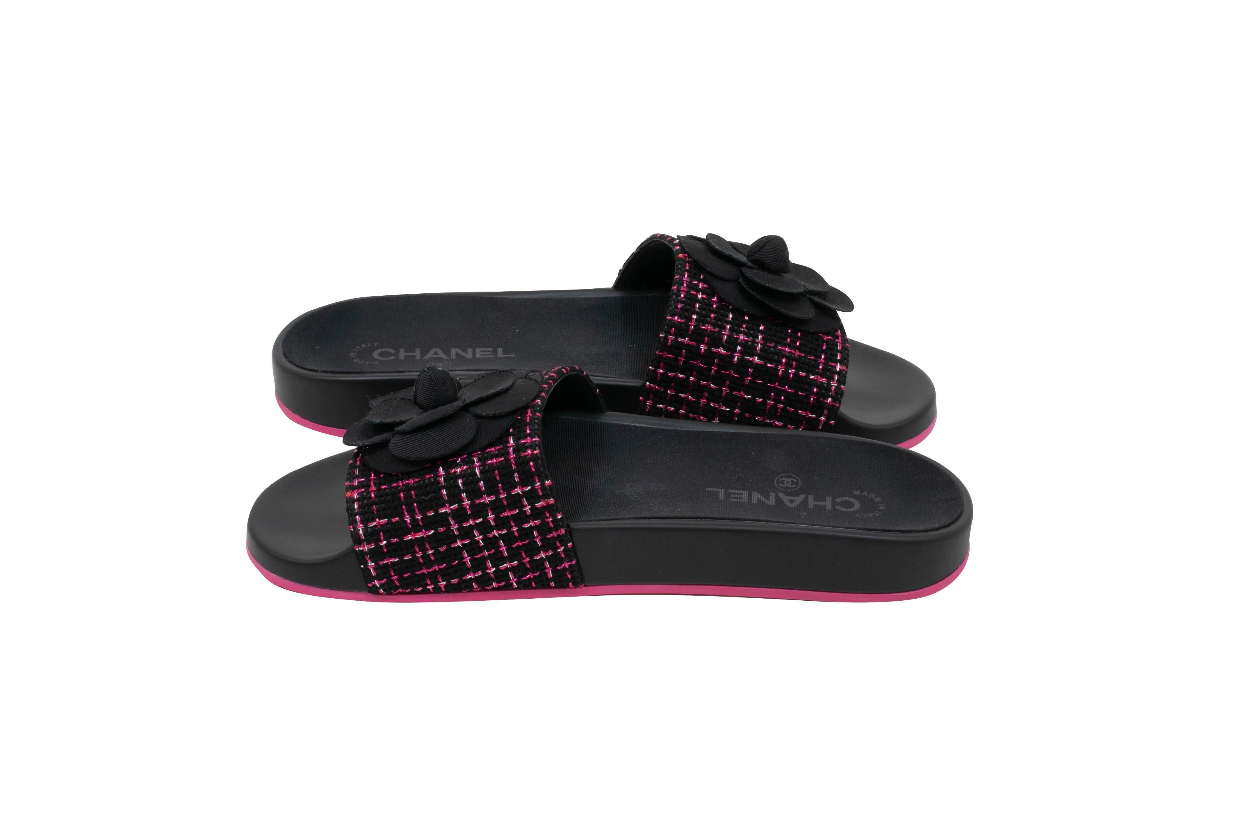 Black Pink Mules