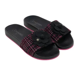 Black Pink Mules