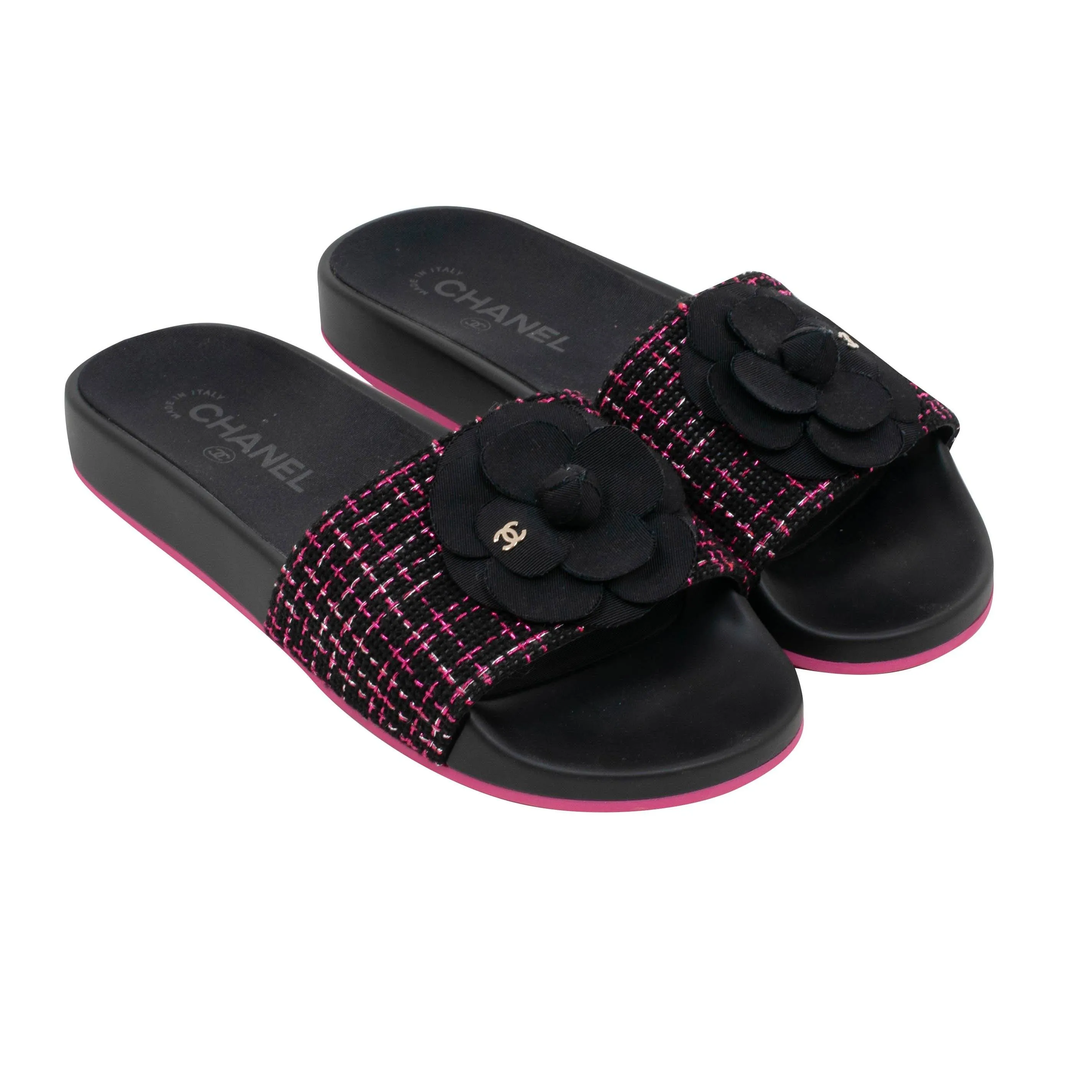 Black Pink Mules