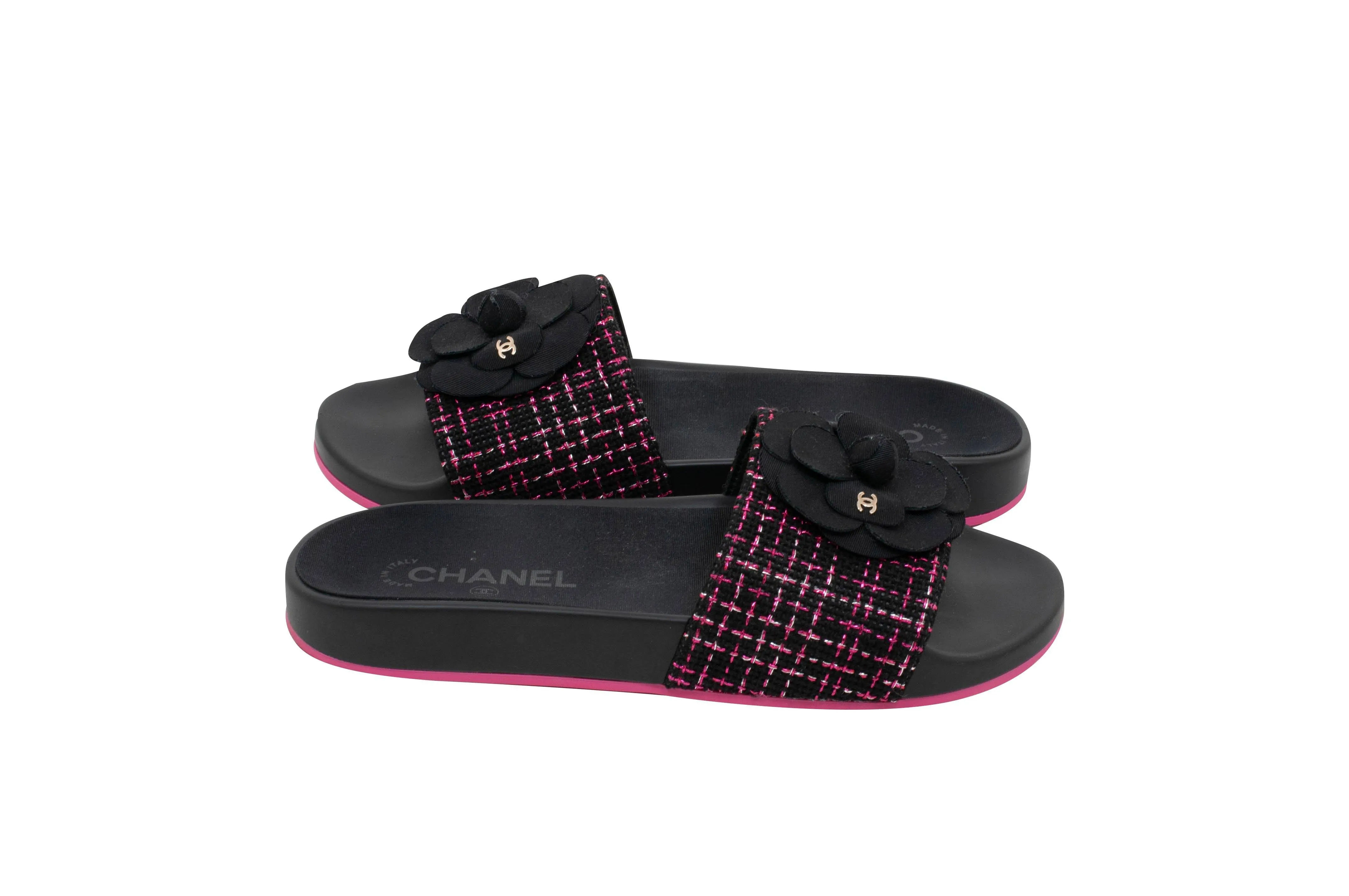 Black Pink Mules