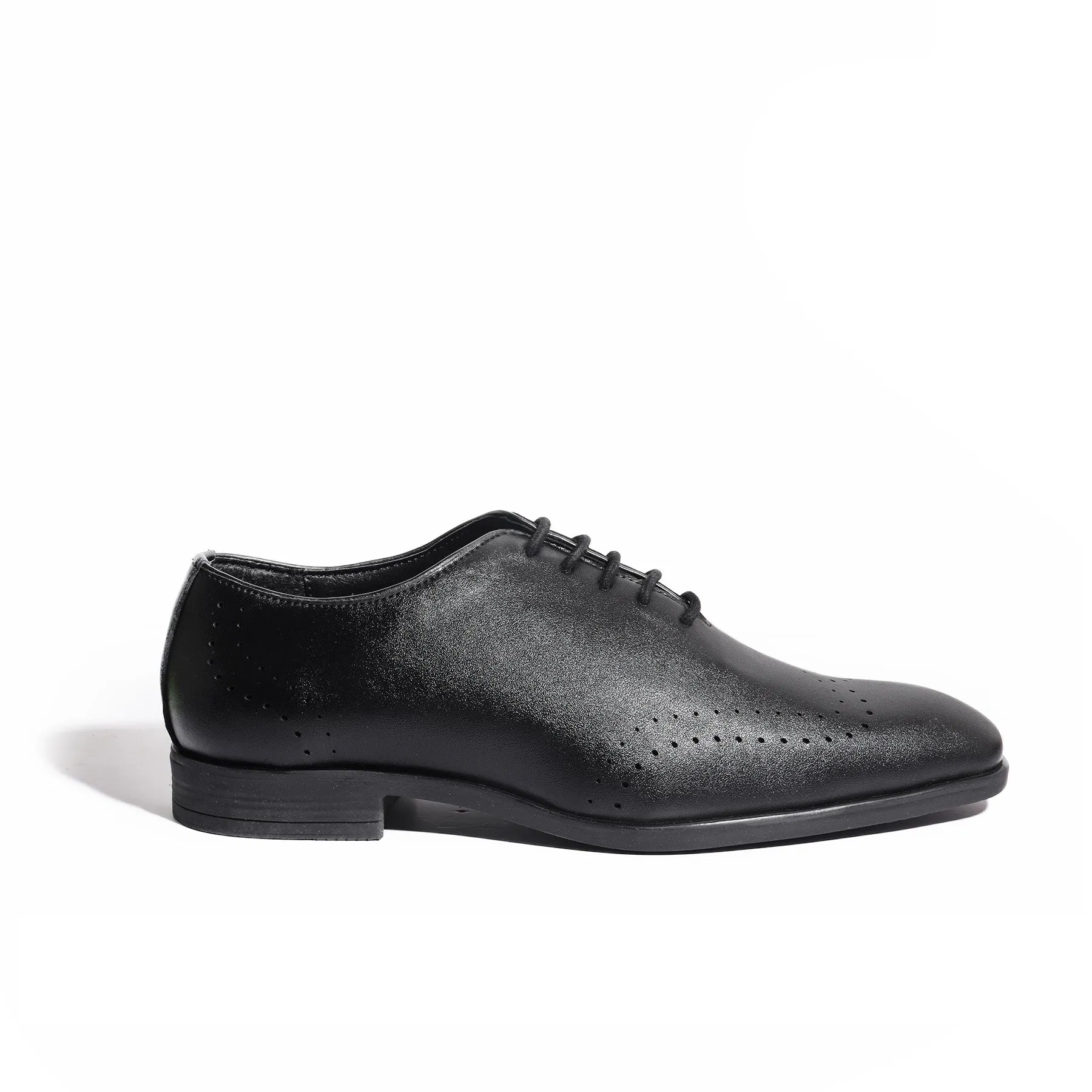 Brutus Black  Wholecut Oxfords