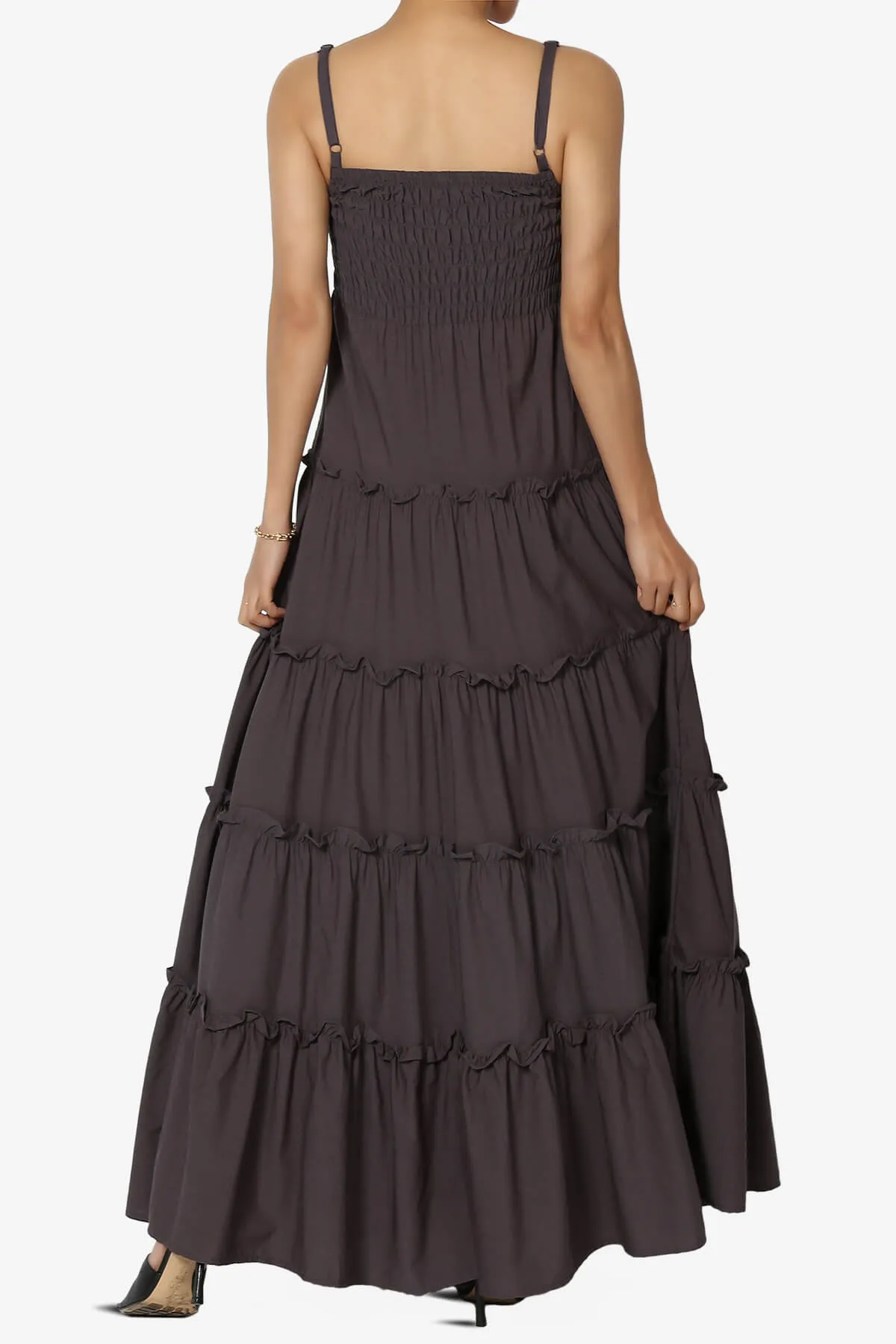 Cassie Smocked Cami Tiered Maxi Dress