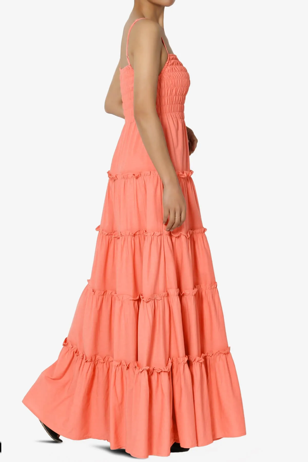Cassie Smocked Cami Tiered Maxi Dress