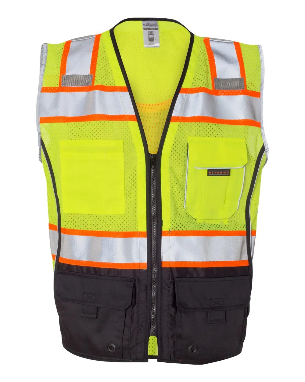 Custom Embroidery - Kishigo - Premium Black Series® Black Bottom Class 2 Vest - 1515-1516