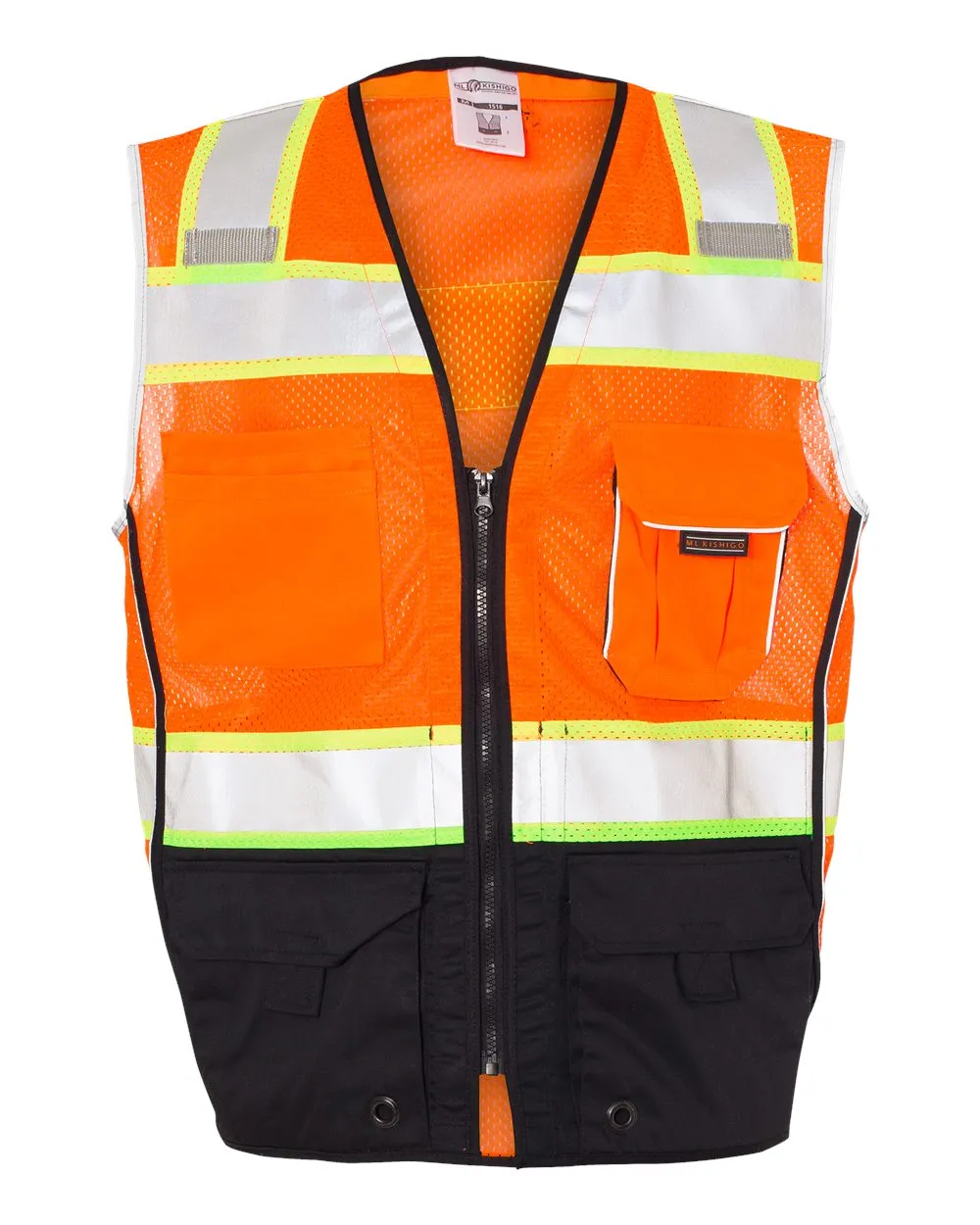 Custom Embroidery - Kishigo - Premium Black Series® Black Bottom Class 2 Vest - 1515-1516