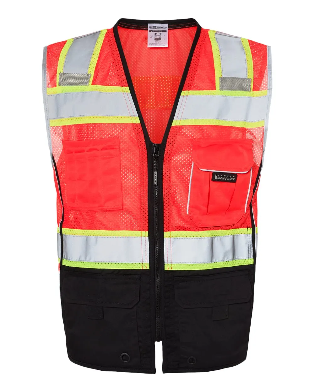 Custom Embroidery - Kishigo - Premium Black Series® Black Bottom Class 2 Vest - 1515-1516
