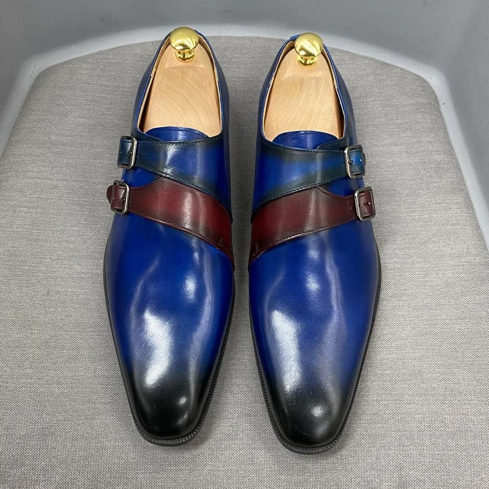 DV Men's Handmade Calf Leather Oxford Shoes