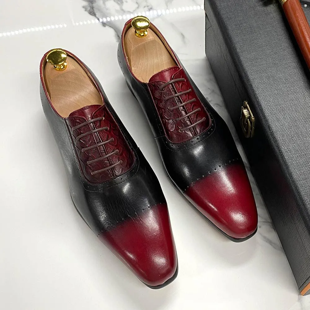DW Men's Genuine Cow Leather Oxford Shoes