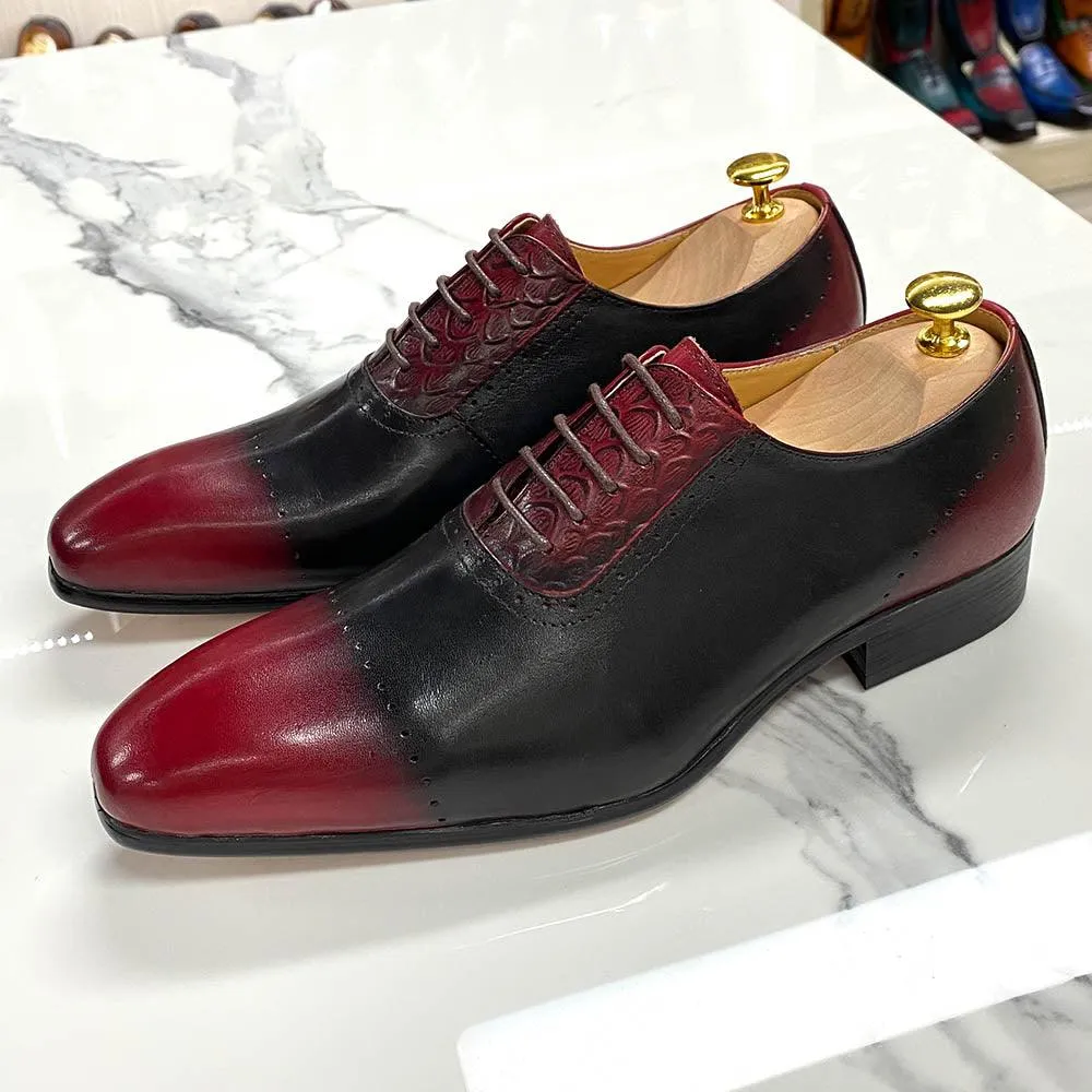 DW Men's Genuine Cow Leather Oxford Shoes
