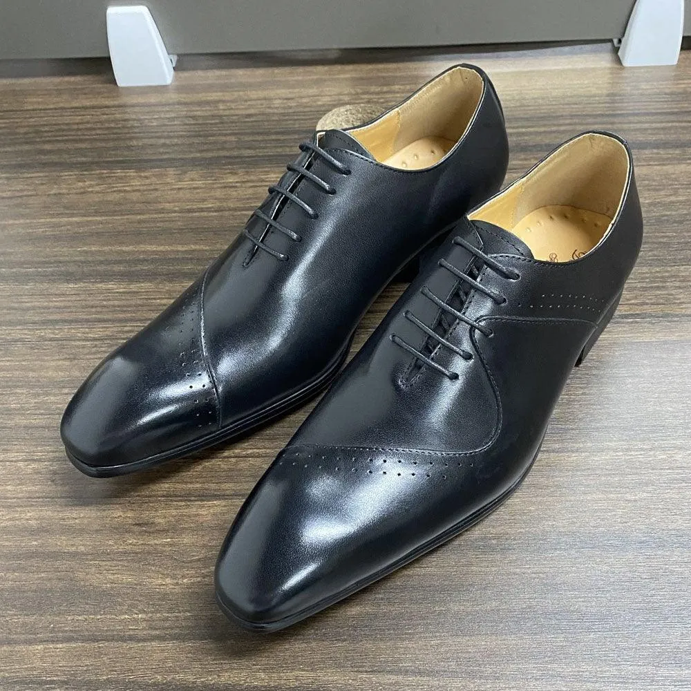 DW Men's Luxury Gradient Cow Leather Dress Shoes