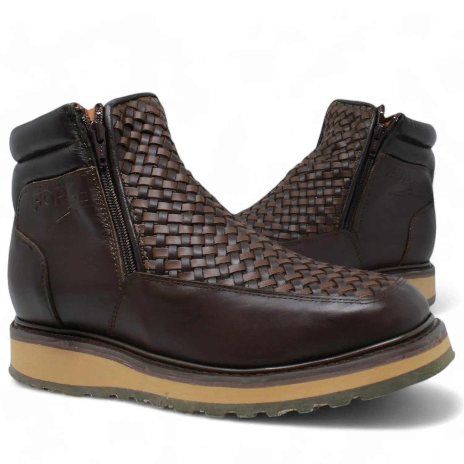 Forza Square Toe Work Boots with Double Zipper