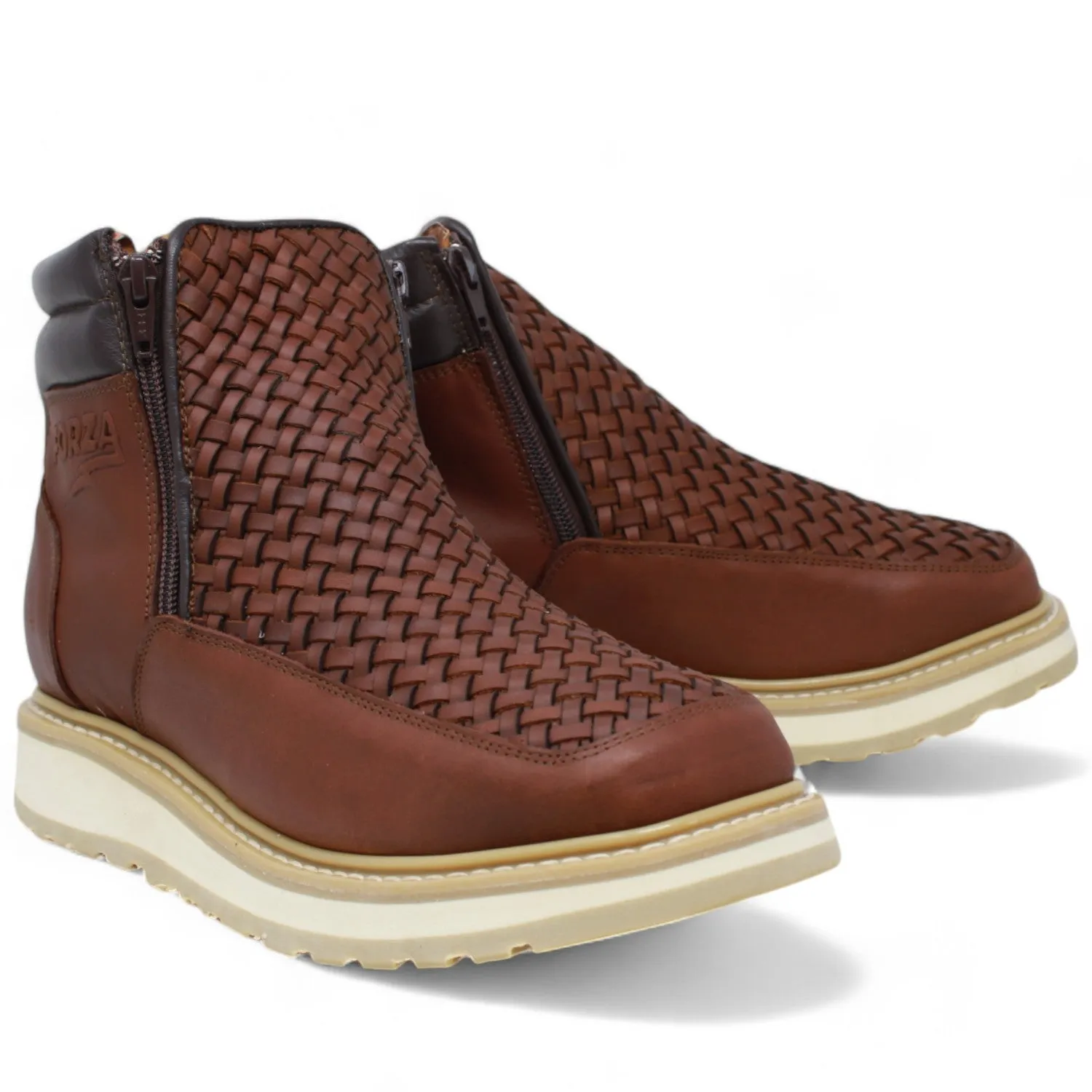 Forza Square Toe Work Boots with Double Zipper