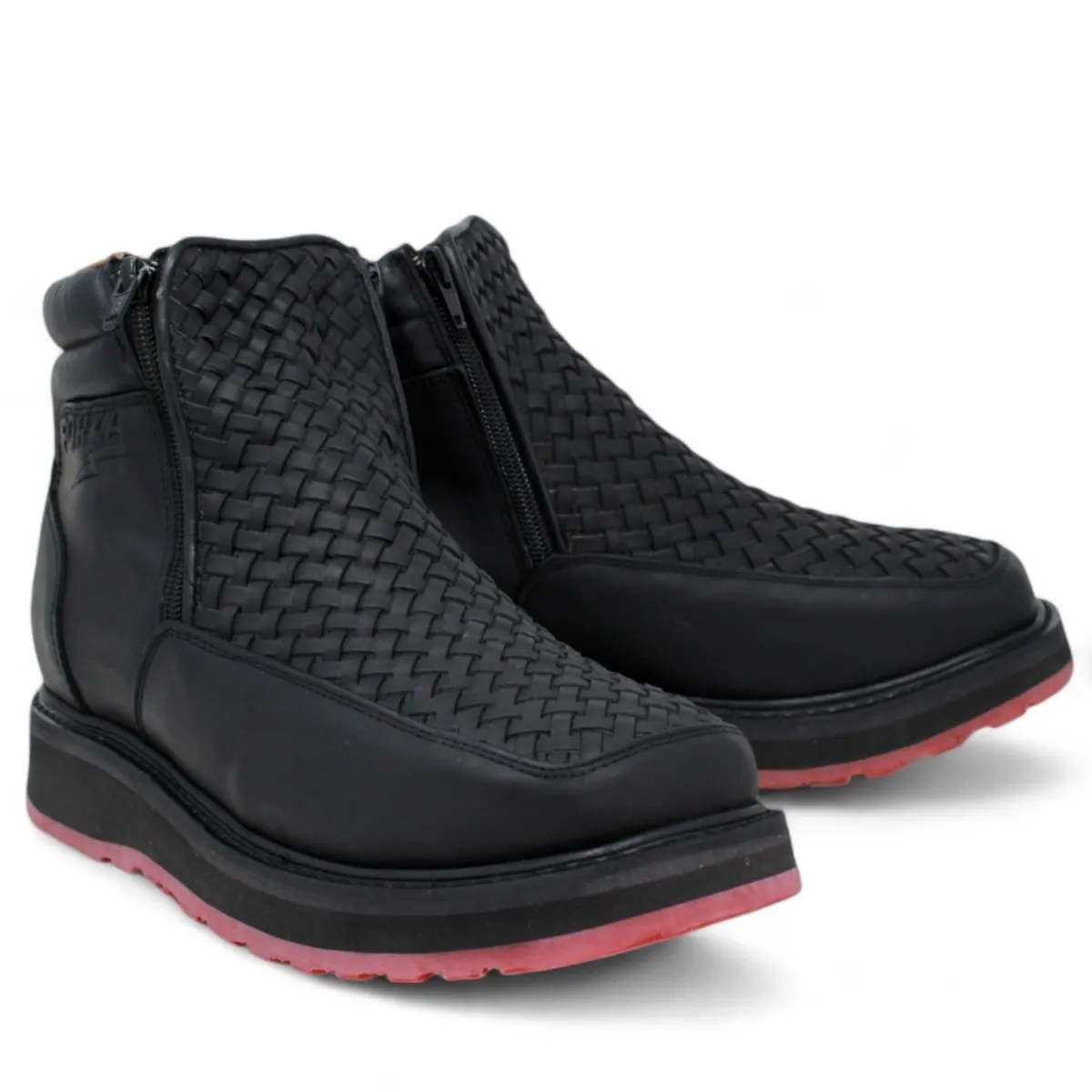 Forza Square Toe Work Boots with Double Zipper