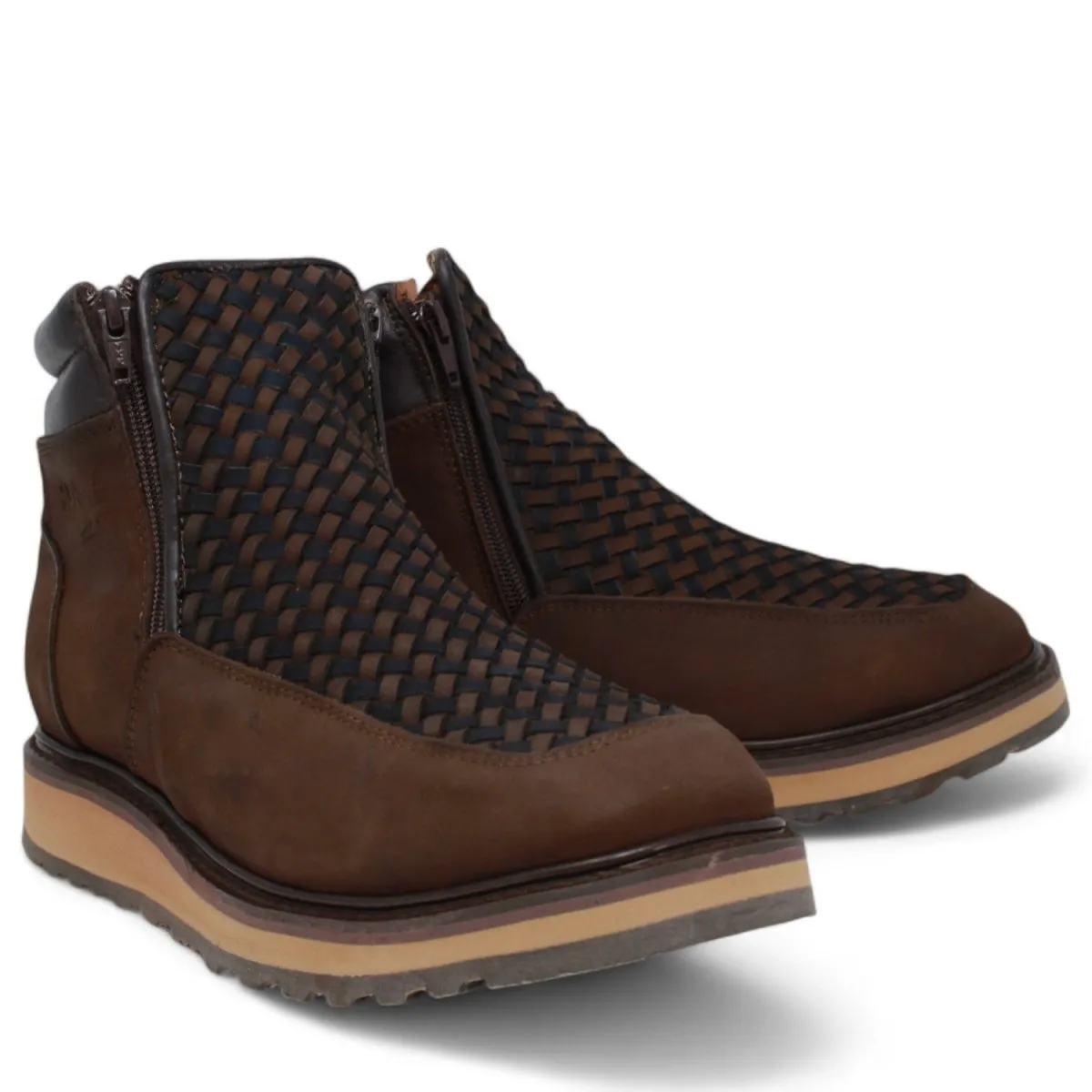 Forza Square Toe Work Boots with Double Zipper