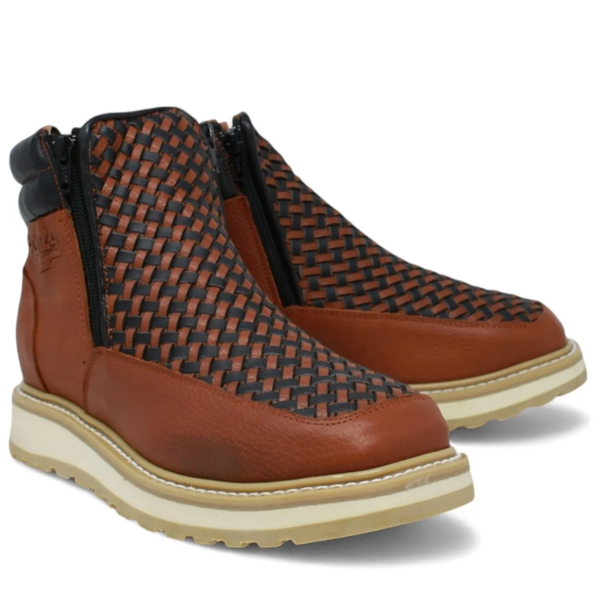 Forza Square Toe Work Boots with Double Zipper