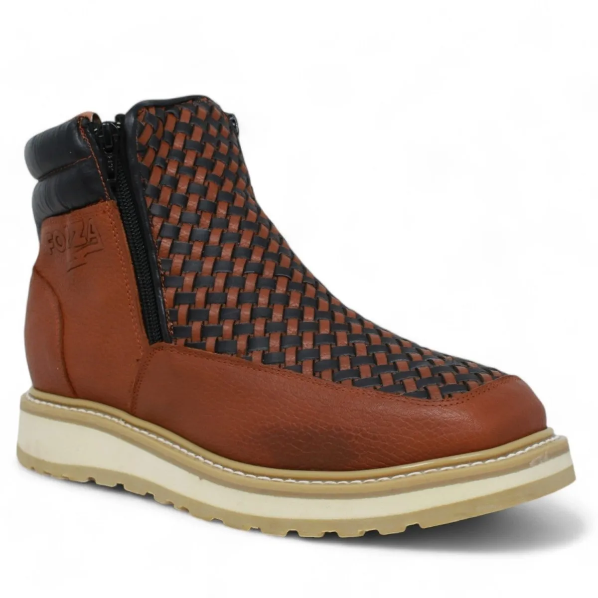 Forza Square Toe Work Boots with Double Zipper