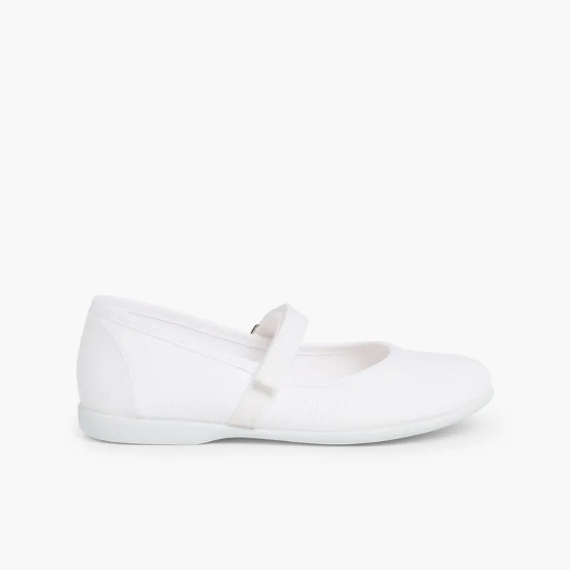 GIRLS RIPTAPE CANVAS MARY JANES