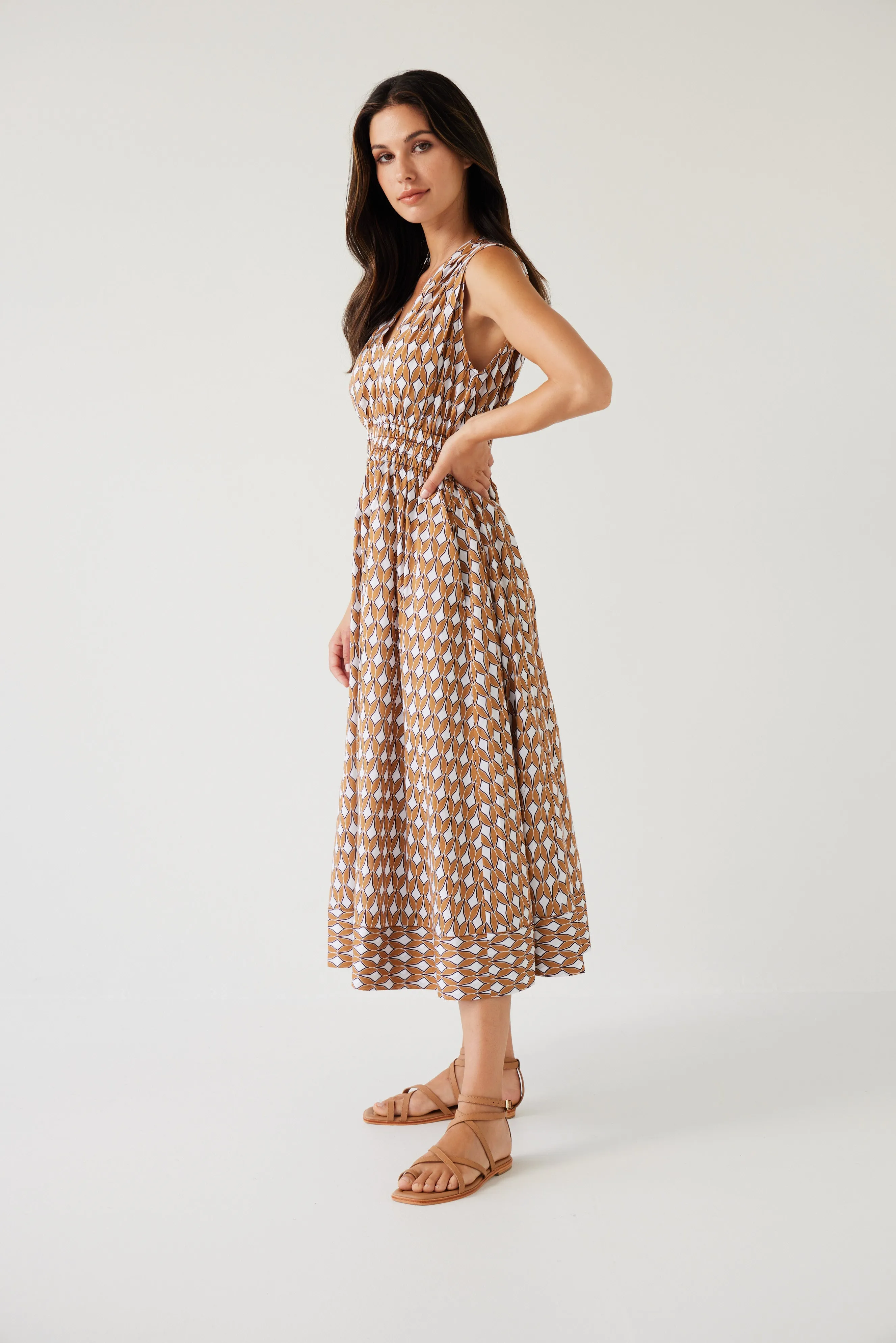 Joshua Dress | Gold Print