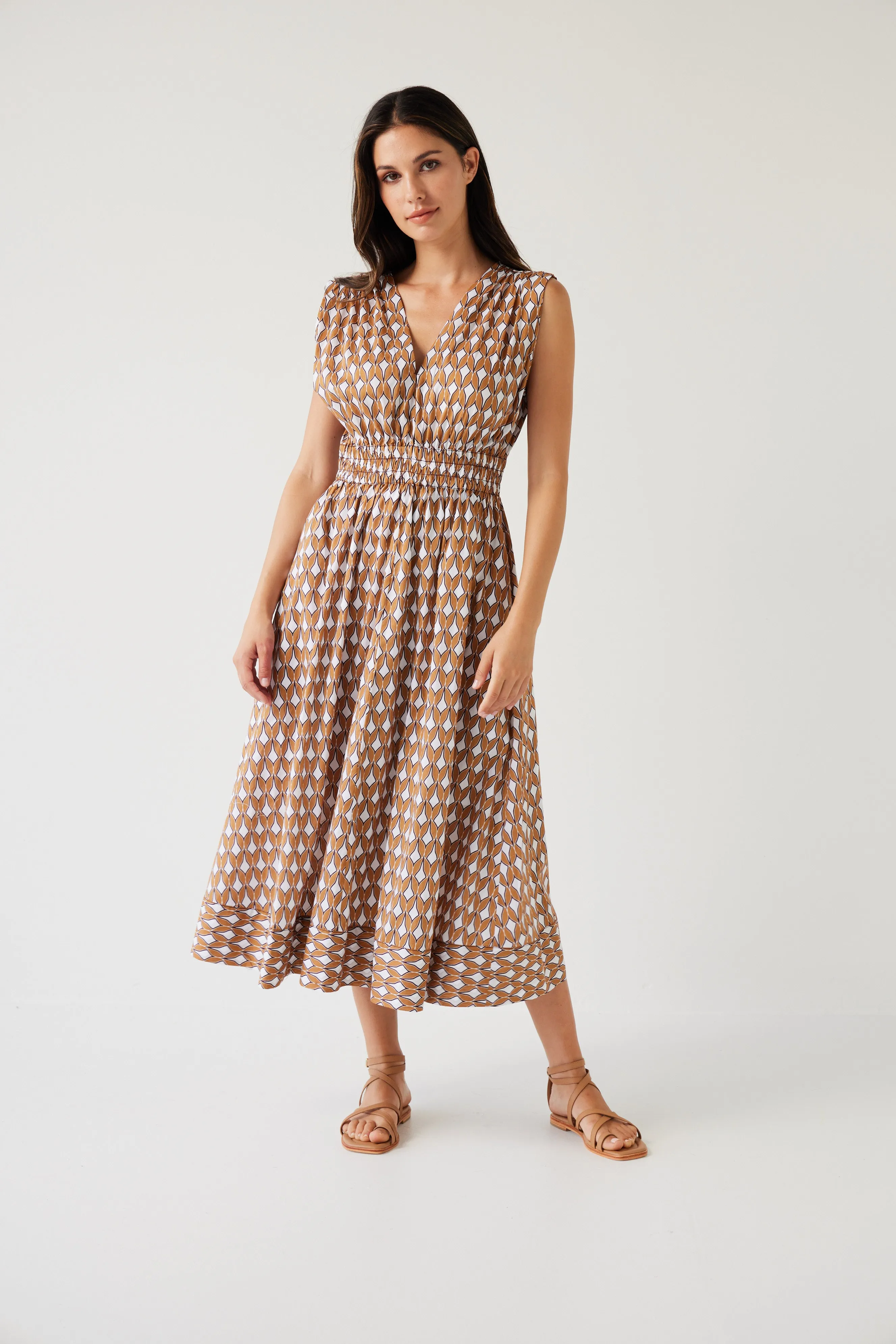 Joshua Dress | Gold Print
