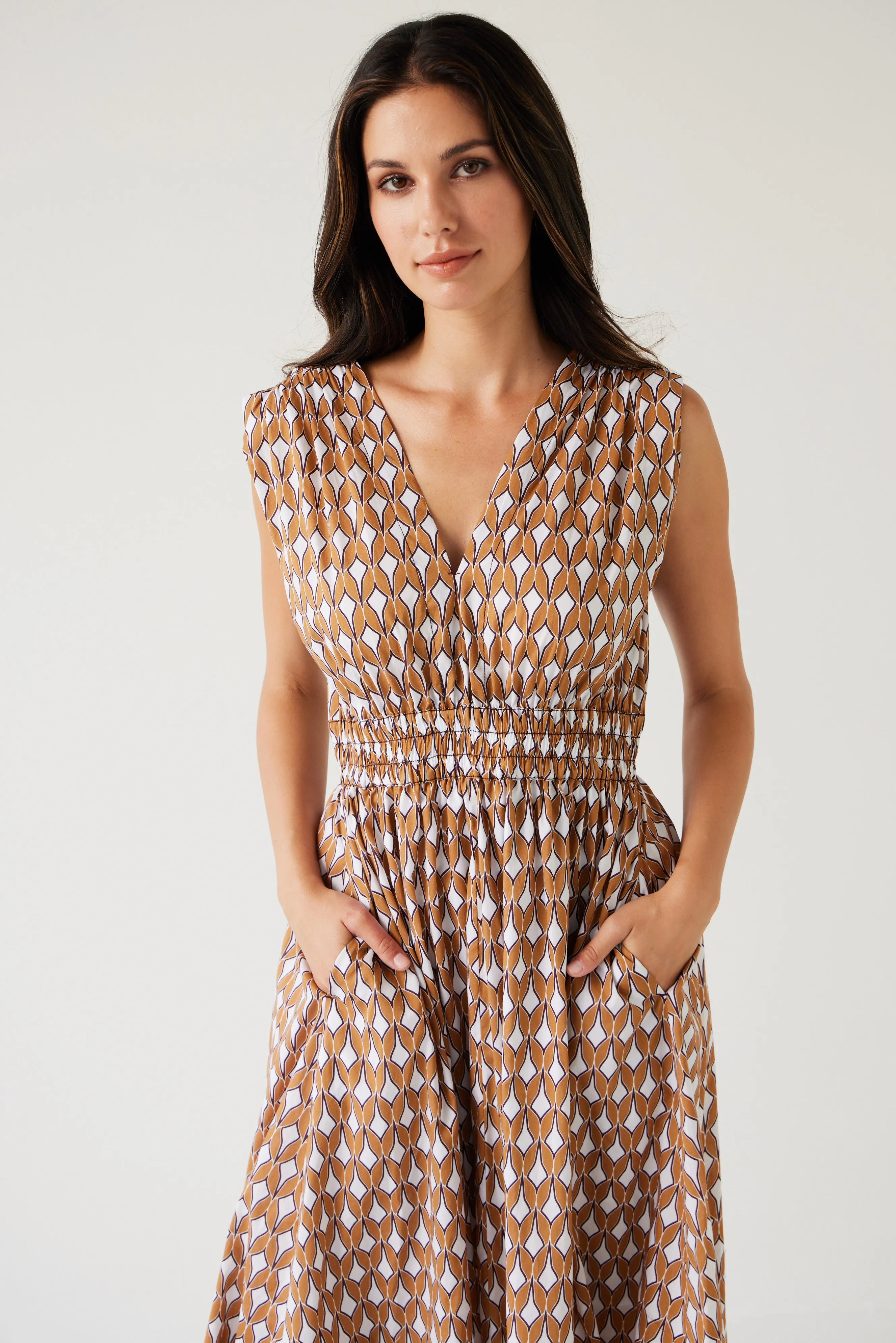 Joshua Dress | Gold Print
