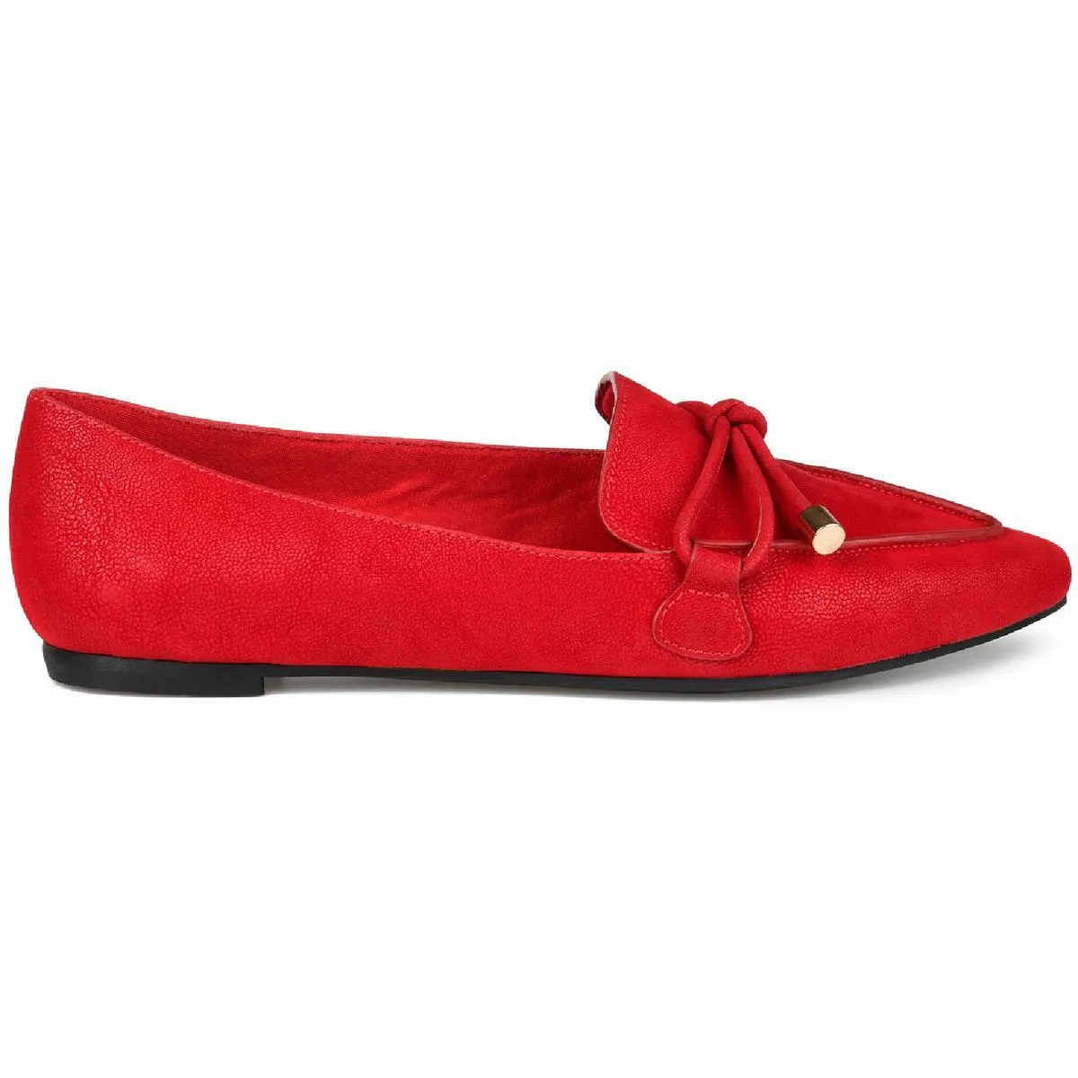 Journee Collection Womens Muriel Faux Leather Slip On Loafers