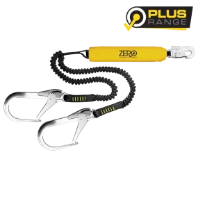 LSZ2W110E - Double elasticated lanyard with snaphook & 110mm scaffold hooks