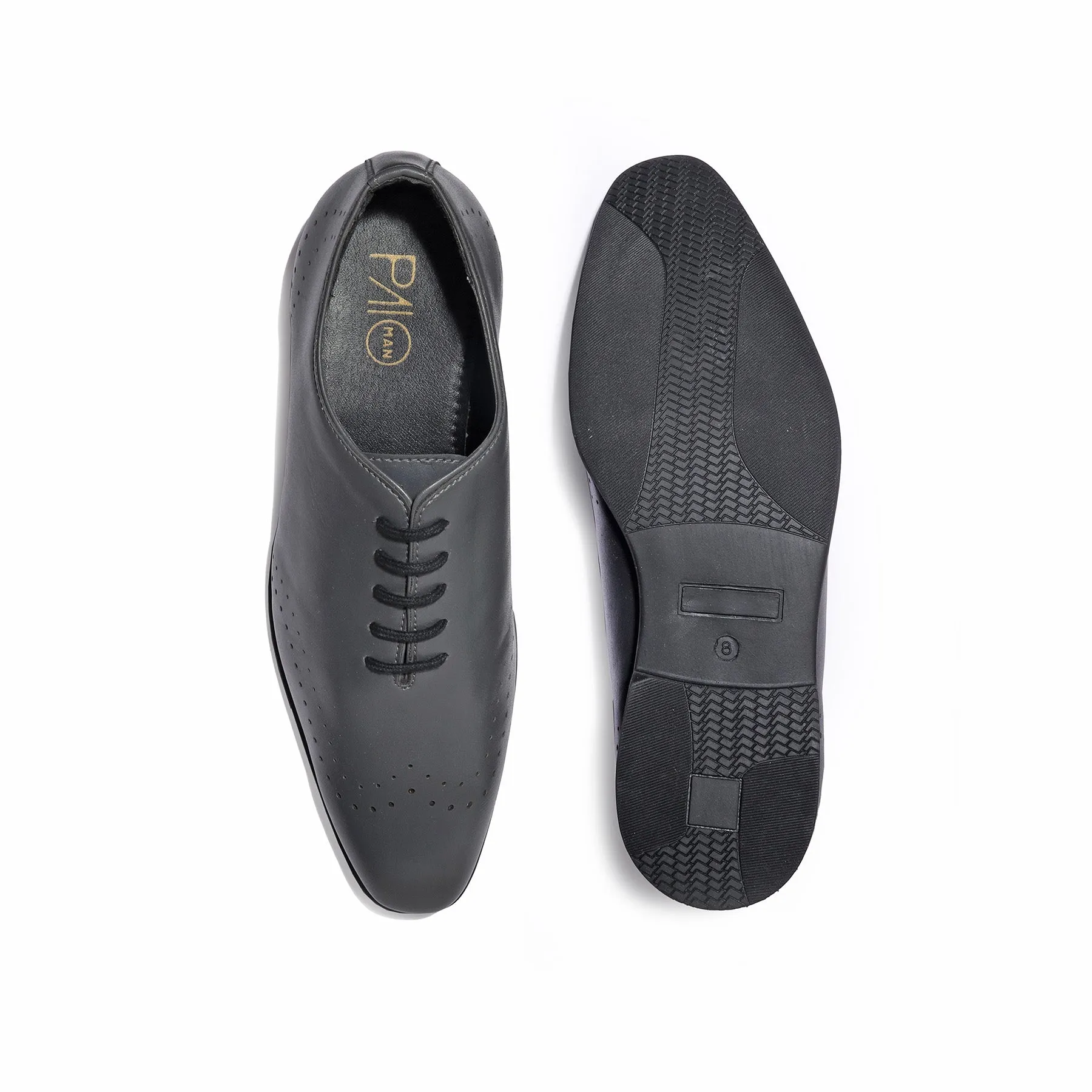 Luca Grey Wholecut Oxfords