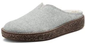 Lucky Brand Tamala 2 Light Grey Comfortable House Slippers Fur Lined Mule Scuff