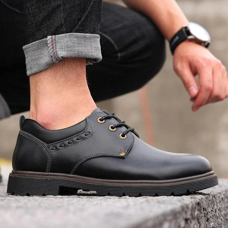 Luxury Men Leather Lace-up Formal Spring Autumn Shoes