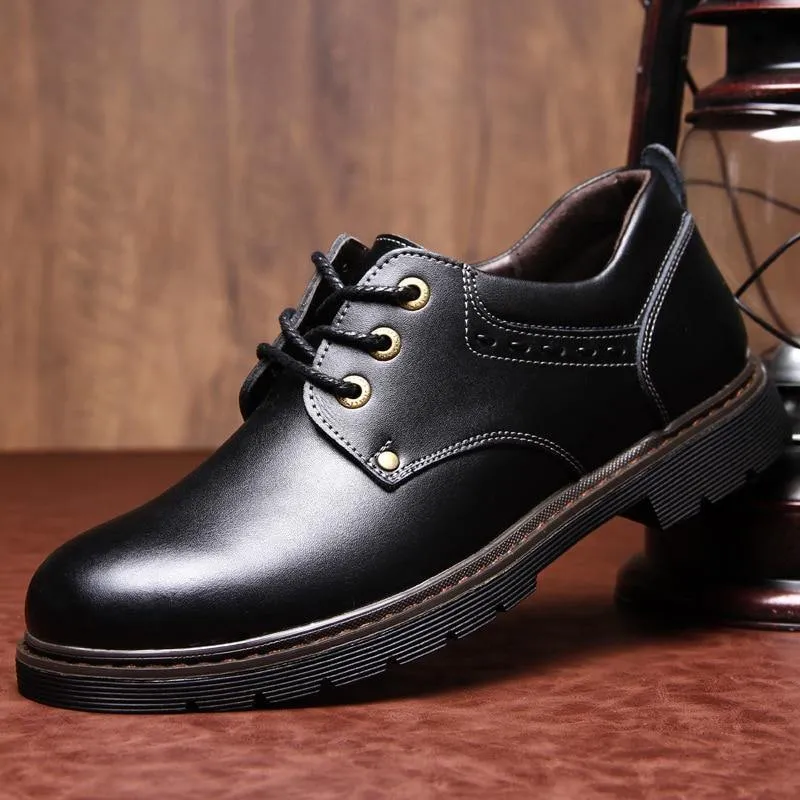 Luxury Men Leather Lace-up Formal Spring Autumn Shoes