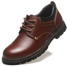 Luxury Men Leather Lace-up Formal Spring Autumn Shoes