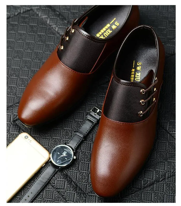 MAZE Men's Faux Leather Oxford Shoes