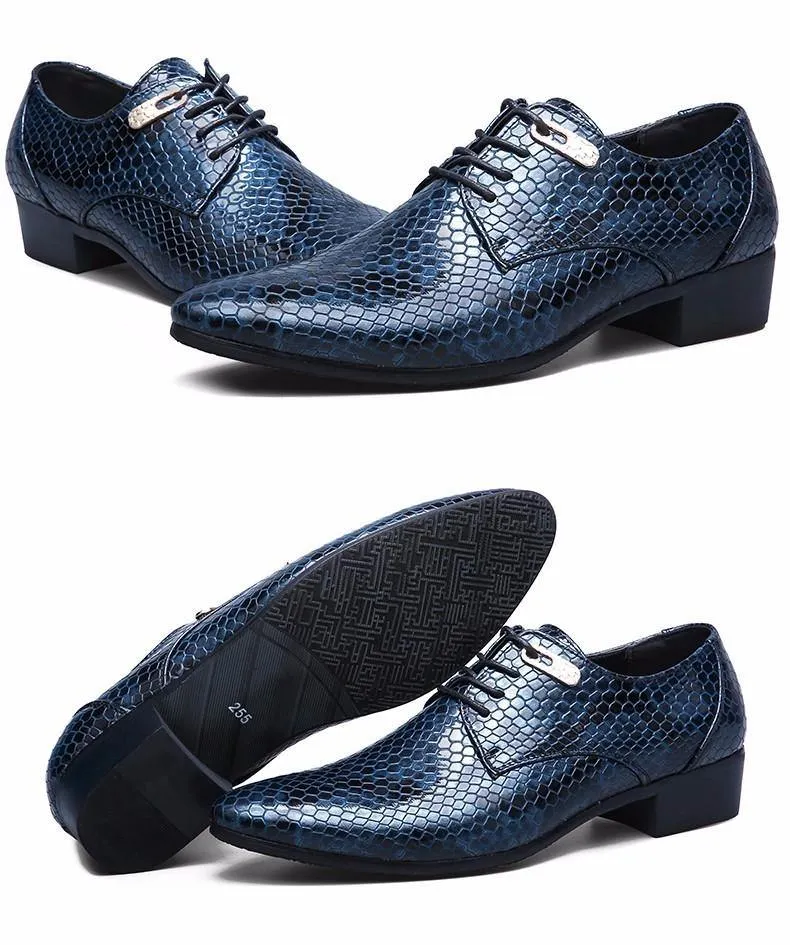 MAZE Men's Python Pattern Oxfords Shoes