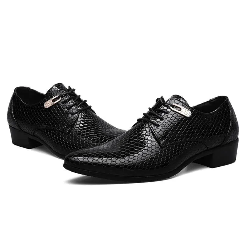 MAZE Men's Python Pattern Oxfords Shoes