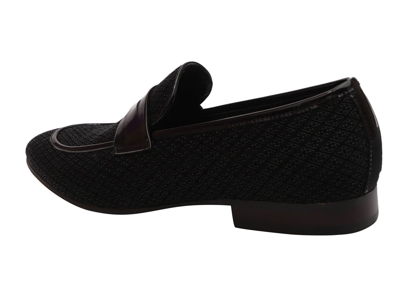 Men Black Printed Loafers