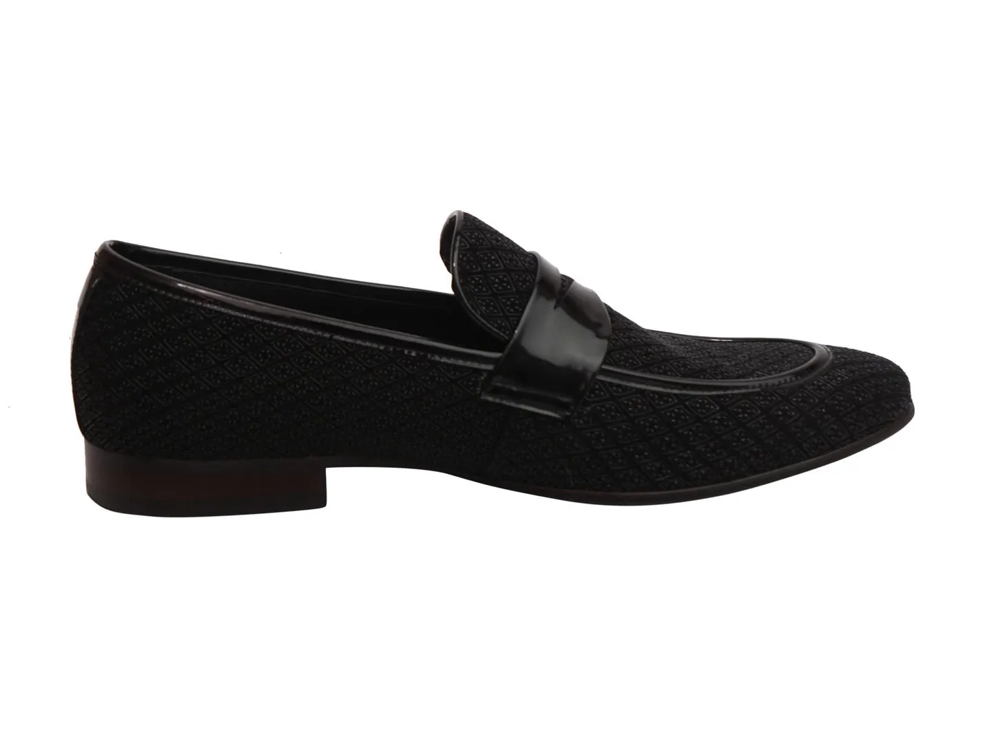 Men Black Printed Loafers