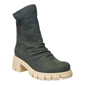 NAKED FEET - PROTOCOL in GREY MULTI Heeled Mid Shaft Boots