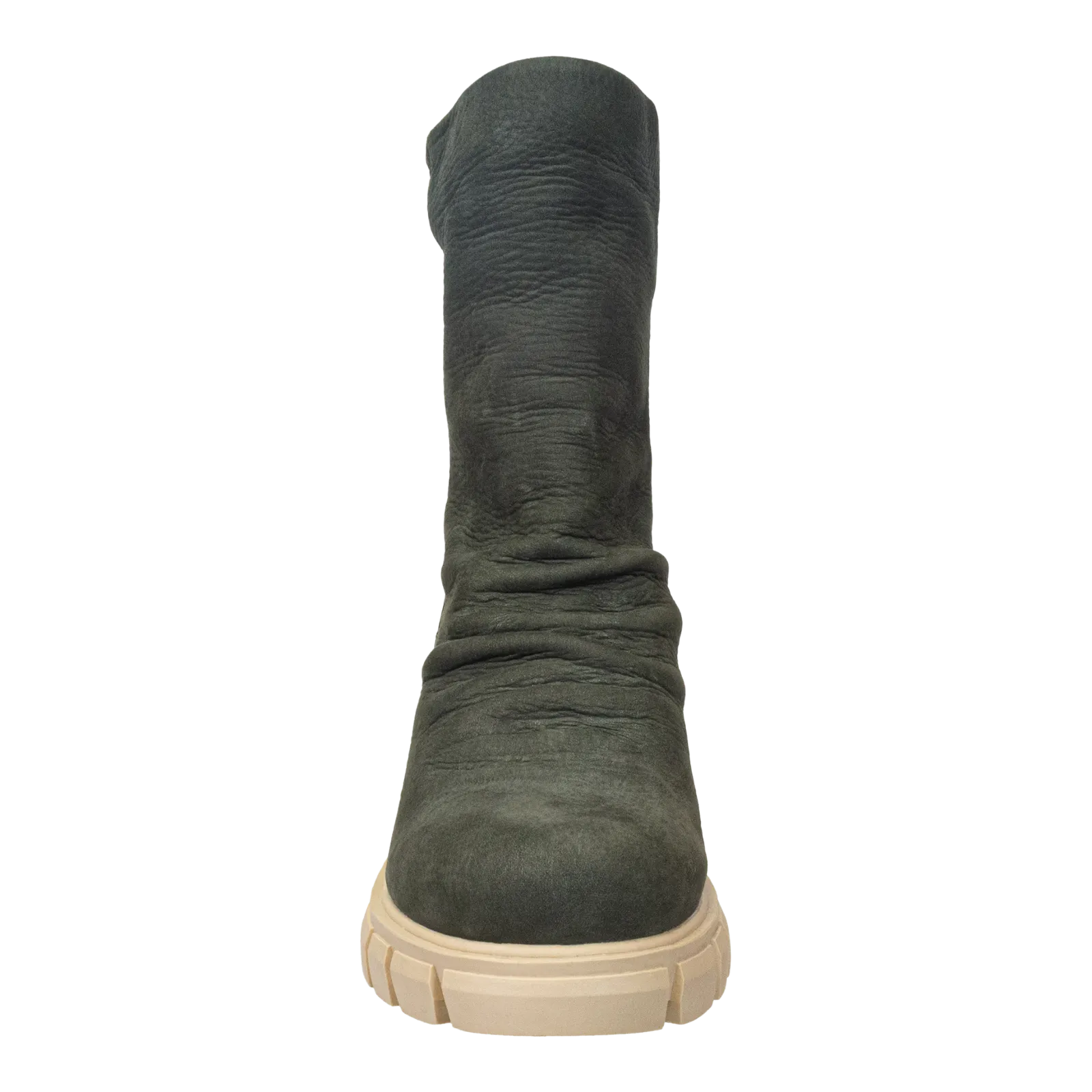 NAKED FEET - PROTOCOL in GREY MULTI Heeled Mid Shaft Boots