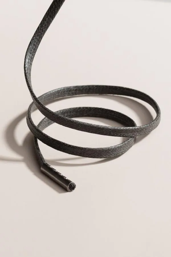 Night Grey | Flat Waxed Shoelaces