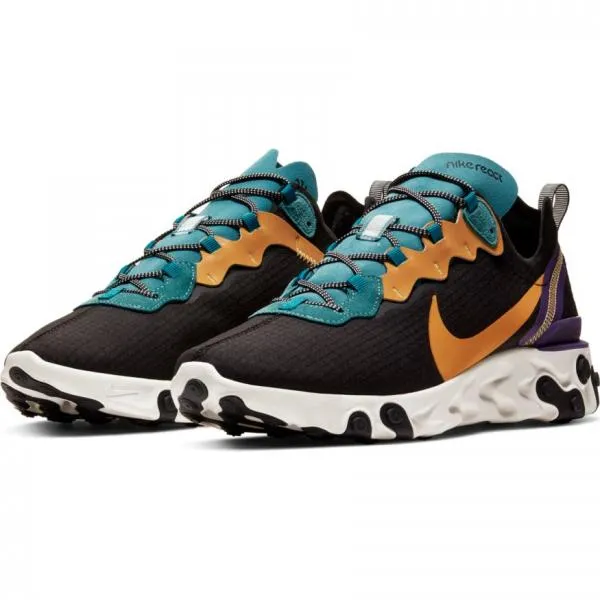 Nike - Men - React Element 55 - Black/Pollen Rise/Mineral Teal