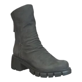 PROTOCOL in GREY Heeled Mid Shaft Boots