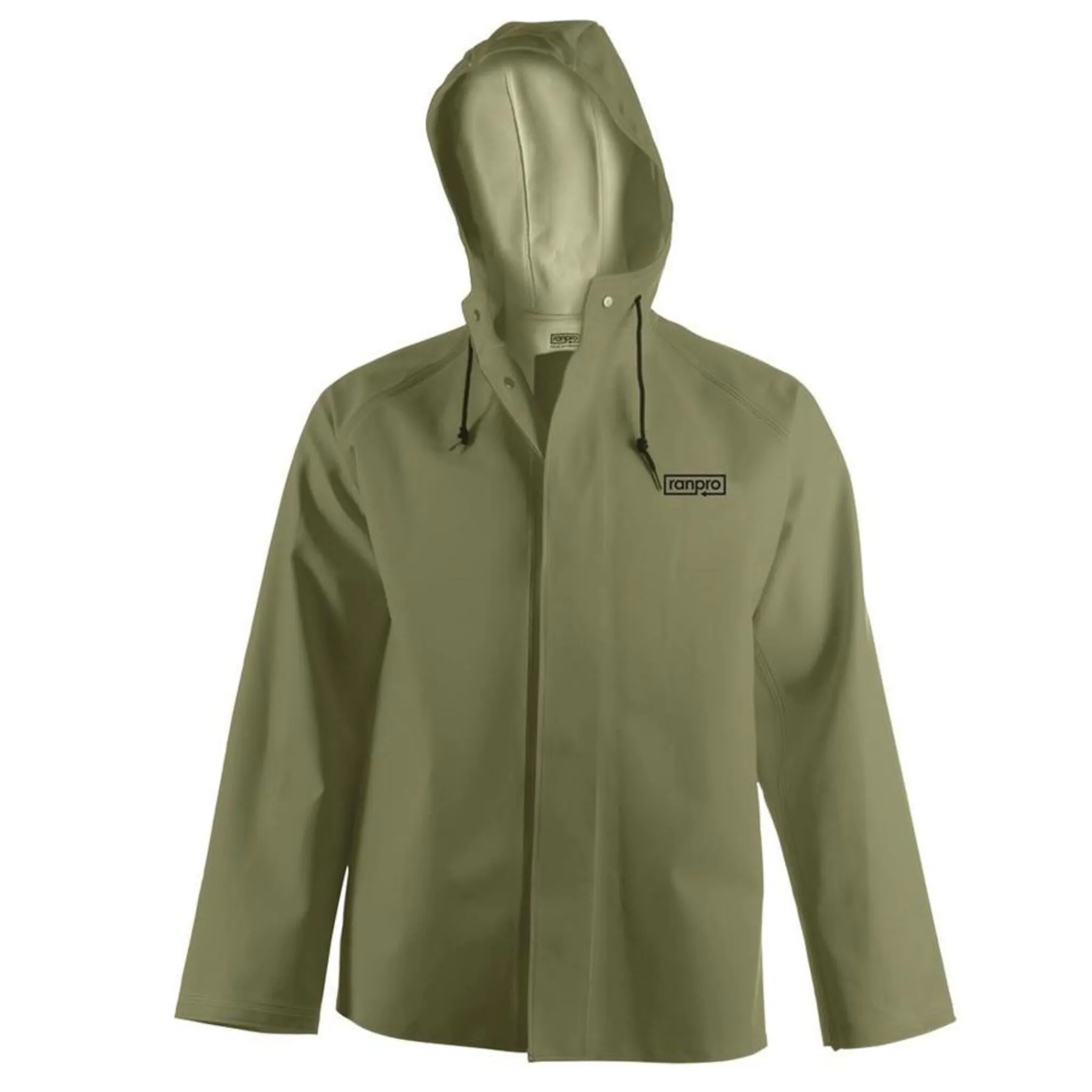 Ranpro Men's Heavy Duty Rain Work Jacket - Snapper PVC on Poly/Cotton, Waterproof, Durable, Weather-Resistant, All-Day Comfort | Sizes S-4XL